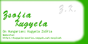 zsofia kugyela business card